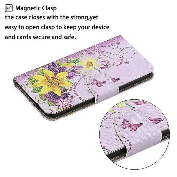 Compatible For iPhone 17 Air Case Pattern Printing Protective Leather Folio Phone Cover With Wrist Strap