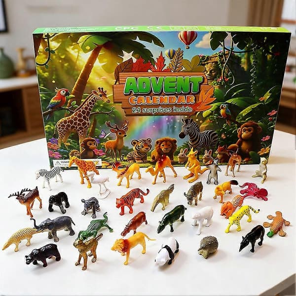 Dinosaur-gavesett for gutter og jenter Interaktiv jule-nedtelling Julepynt