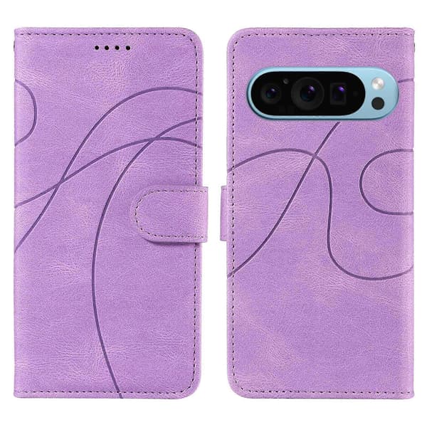 För Google Pixel 10 Pro/ Pixel 10/ Pixel 9 Pro/ Pixel 9 Läderfodral Fyrklöver Plånbok Telefonfodral (Blå)