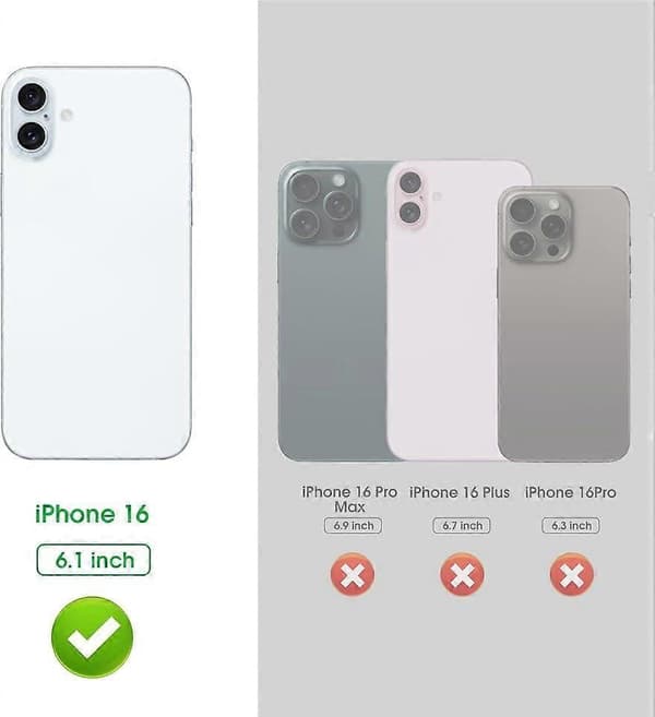 iPhone 16 Lommebokdeksel - Svart