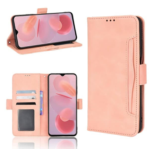 Skinnfodral med kalvmönster för Ulefone Note 12P (Rosa)