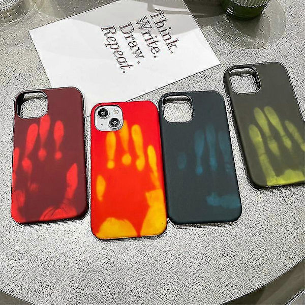 Färgskiftande termiskt mobilskal för iPhone (Grön, iPhone 13)