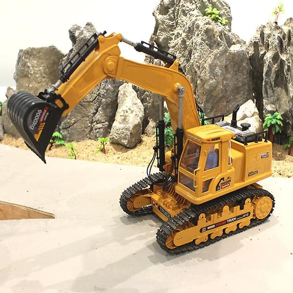 Den mest populära fjärrkontrollen Engineering Car Full Functional Remote Control Gravemaskine Konstruktion traktor til børn N