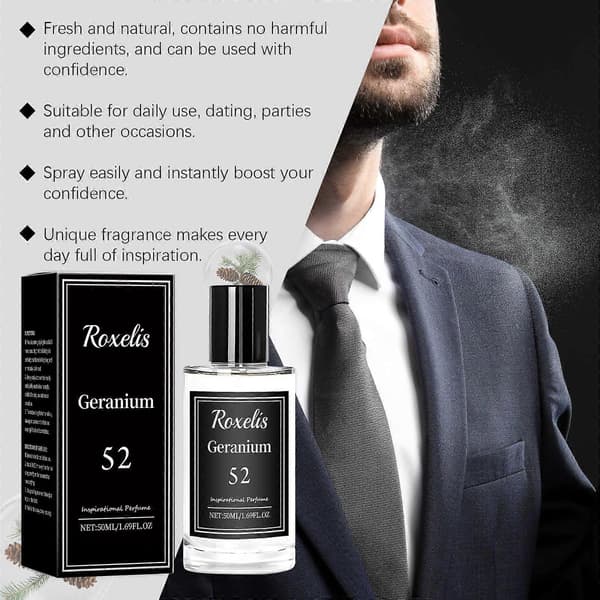 Geraniumparfym, elegant blommig doft med sandelträ och cederträ, 50 ml nischdoft