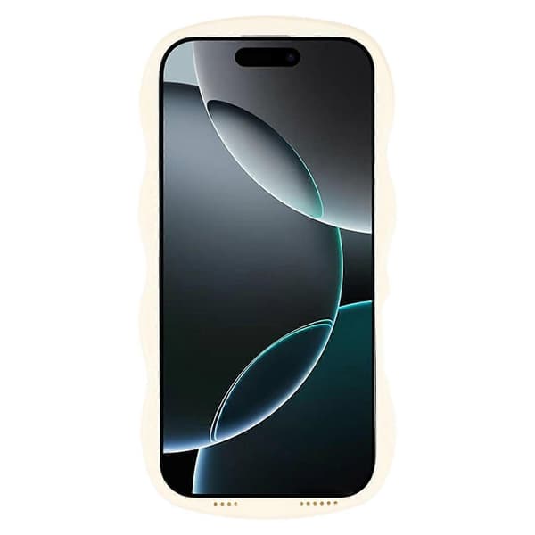 Til iPhone 16 Pro Max-deksel Bølget kant Støtsikkert TPU + PC-telefondeksel (hvit)