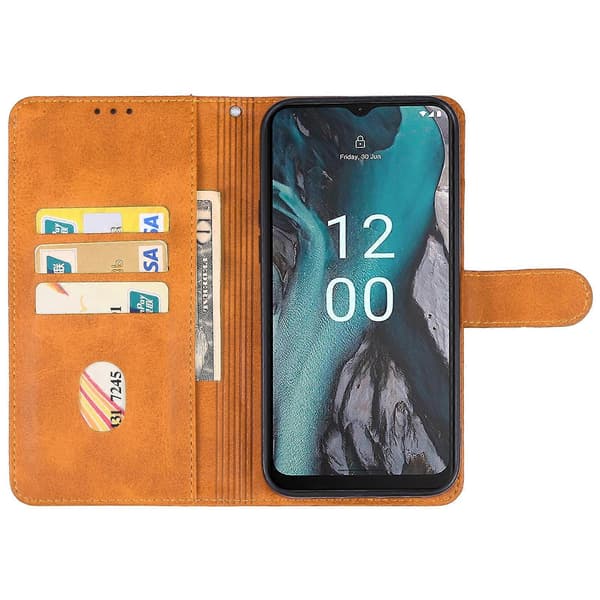 Til Nokia C22 Læder Telefoncover (Brun)