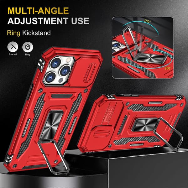 Armor PC + TPU Kameraskydd Telefonfodral (För iPhone 15 Pro)