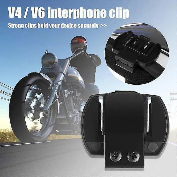 til V4 Bluetooth-kompatibel Intercom Klemme Hjelm Headset Motorcykel Beslag H9EE