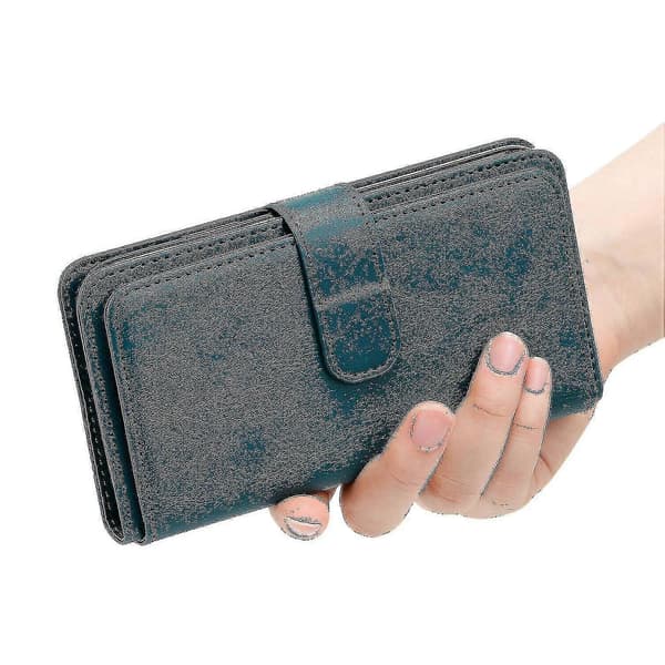 Iphone 13 Pro Max Cover Retro Læder Pung Flip Magnetisk Cover 10 Kort Hol