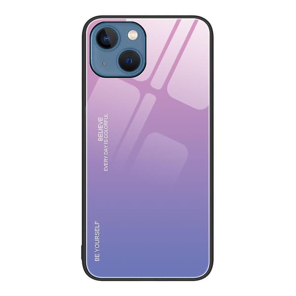 Fodral i gradientfärgat glas för iPhone 15 Plus
