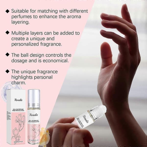 Elegant Orkidé Roll-On Parfyme, Langvarig Blomsterduft, Bærbar 10ml