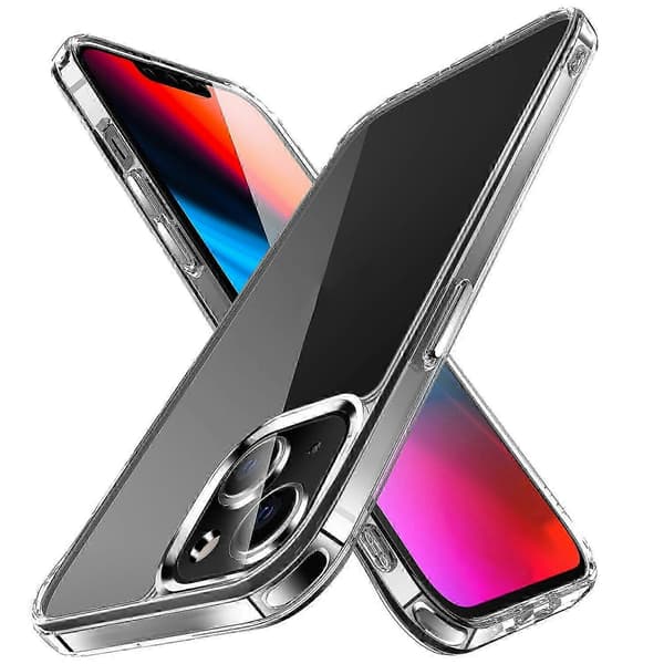 För iPhone 13 mini TPU + PC Transparent stötsäkert skyddsfodral för iPhone 13 Mini