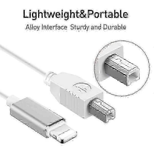 1m 8-bens til USB-B MIDI-kabel til og