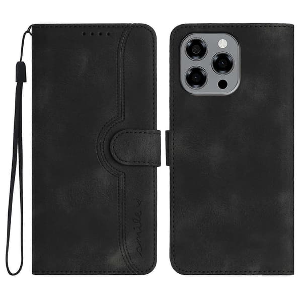 Hjerte mønster Skin Feel læder telefoncover til Doogee Note 58 / Note 58 Pro