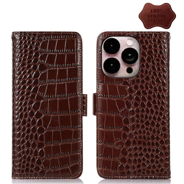 Krokodillskinnveske til iPhone 14 Pro Max