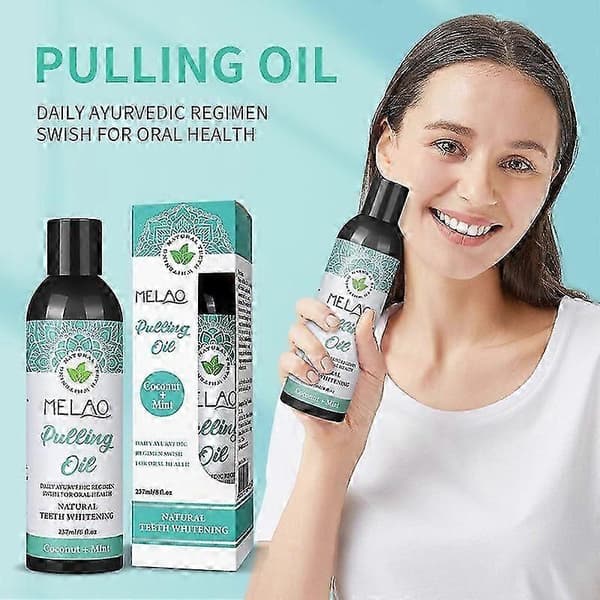 2x Melao kokosolja \"Oil Pulling\" munvatten för fräsch andedräkt A