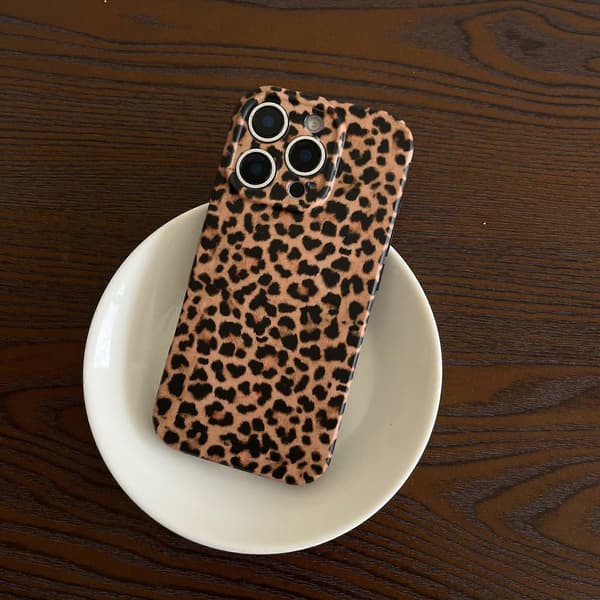 Retro Leopardmönstrat TPU-skal för iPhone 15 Pro