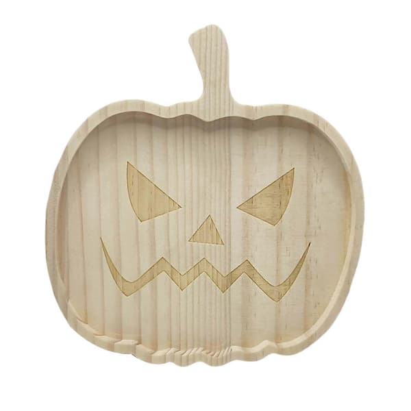 Halloween Græskar Tallerken Halloween Træ Middagstallerken Sød Halloween Græskar