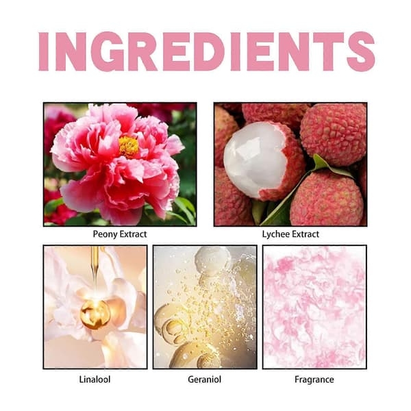 Pion Litchi Parfym, Långvarig Fräsch Doft för Alla Tillfällen, 10ml Elegant Doft