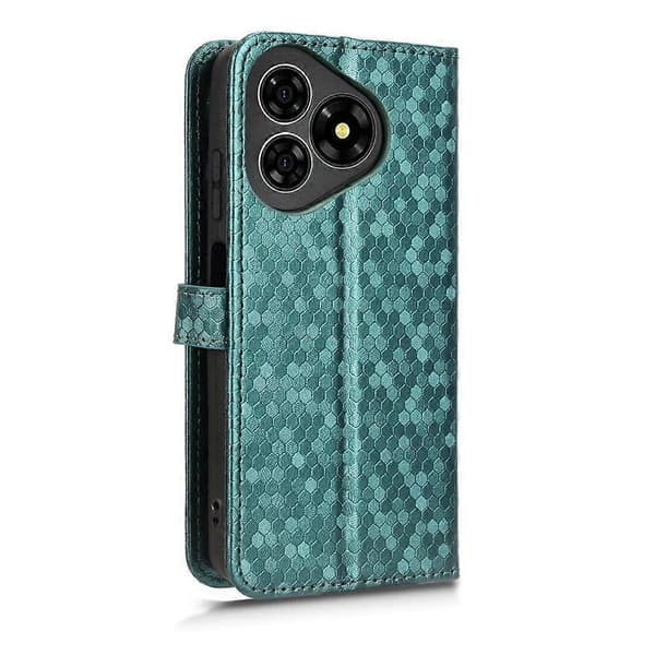 Honeycomb Dot Textur Läder Telefonfodral (Grön, För Ulefone Note 19)
