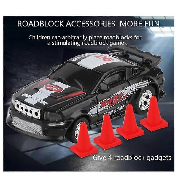 Mini RC-bil Coca-Cola-burk Radiostyrd bil 4 frekvenser Leksak för barn (vit)