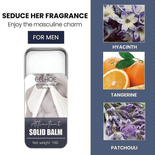 Solid parfume balm til mænd og kvinder, langvarig duft af jasmin og hvid moskus, bærbar hudvenlig duftbalm