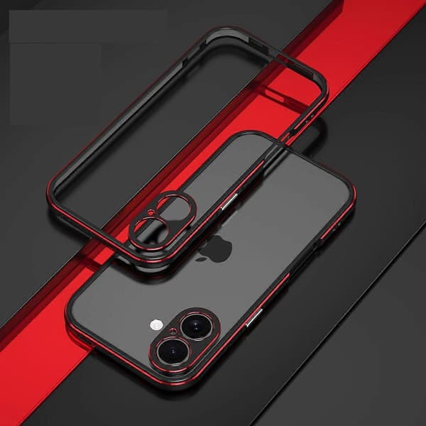 För iPhone 17 Bumperfodral Utan Baksida Telefonramskydd med Linsskydd