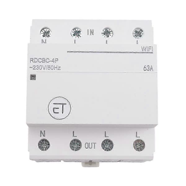 Wifi Smart Circuit Breaker Timer Relay Switch Voice Remote Control Tuya Ewelink App (valkoinen)