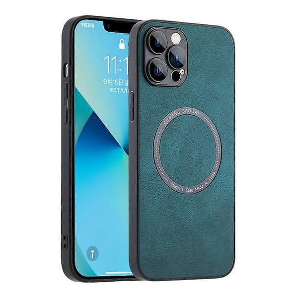 Til iPhone 11 Lædertekstur Magsafe Telefoncover