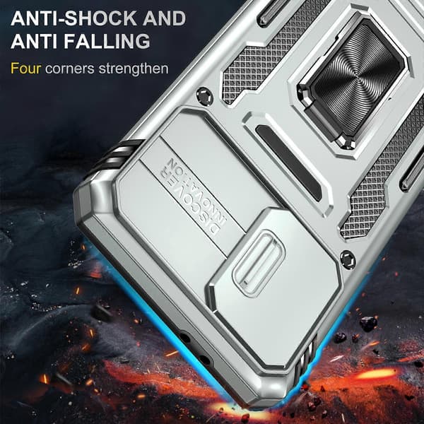 För Samsung Galaxy S21+ 5G Armor PC + TPU Kameraskydd Mobilskal