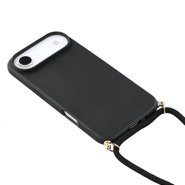Compatible For iPhone 17 Air Case Biodegradable Wheat Straw + TPU Eco-Friendly Phone Cover With Lanyard