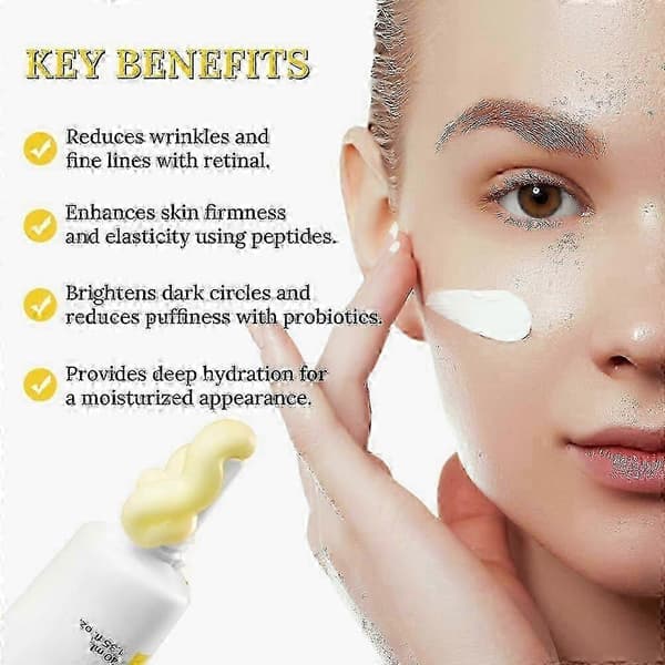 Revive øjencreme til ansigt og hals, probiotisk opløsning, retinal & peptid anti-aging behandling mod rynker og fine linjer (1 stk.)