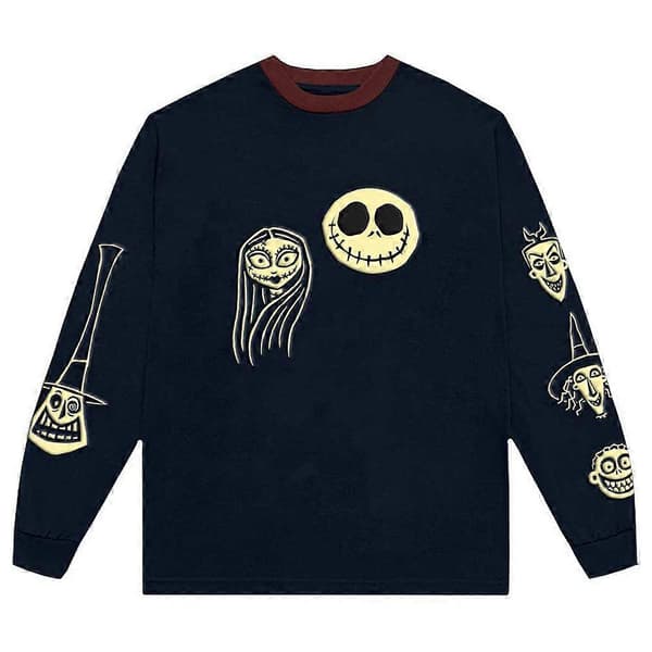 The Nightmare Before Christmas Faces AOP langermet T-skjorte