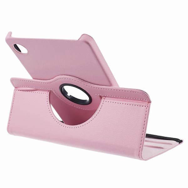 Fodral för Samsung Galaxy Tab A9 PU Läder Roterande Ställ Tablet Skydd (Rosa, Rosa)