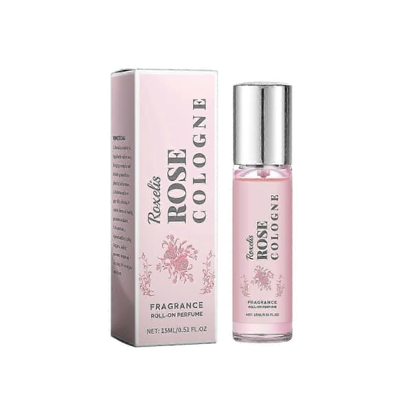 Rose Elegant Roll-On Parfume til Kvinder, Langtidsholdbar blomsterduft med rose-, jasmin- og citrusudtræk