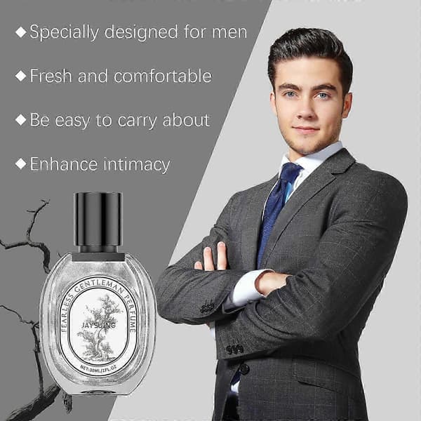 Fearless Gentleman Lätt Träparfym för Män, Långvarig Fräsch Elegant Maskulin Doft, 30ml