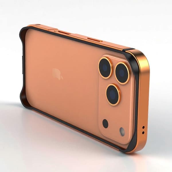 För iPhone 17 Pro Bumperfodral Ultratunt Metall TPU Telefonram Skyddsfodral