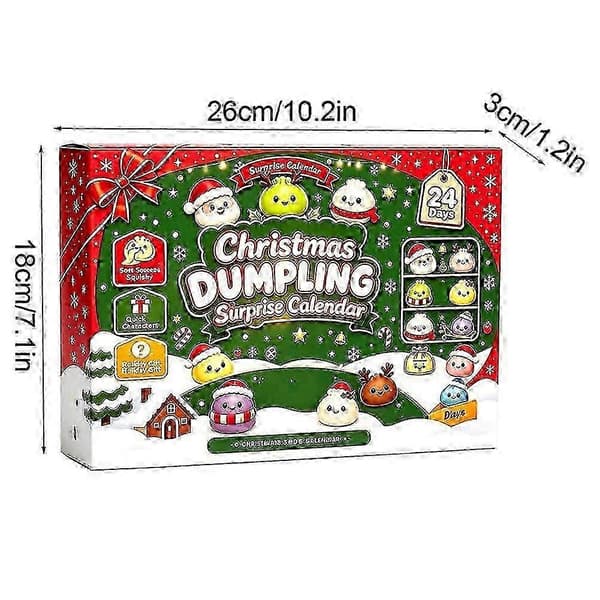 2026 Jule-dumpling-julekalender, 24 dages nedtællingslegetøj til børn og voksne