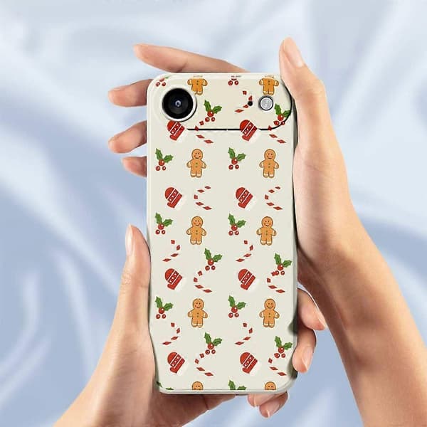 Til iPhone 17 Air-deksel med pepperkakehansker-mønster, rett kant, TPU-telefonbakdeksel