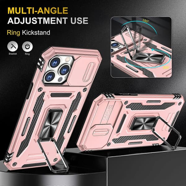 Armor PC + TPU Kameraskydd Telefonfodral (För iPhone 15 Pro)