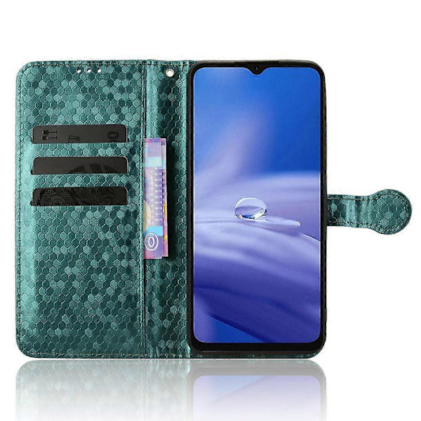Honeycomb Dot Textur Läder Telefonfodral (Grön, För Ulefone Note 19)