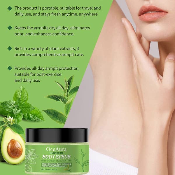 2025 Seneste Model Grøn Te Underarm Detox Scrub Eksfolierende Studerende Mænd Og