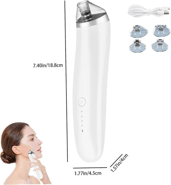 Keratinfjerner, 2.0 Blackhead Remover Tool Pore Vacuum, Elektrisk Ansiktsvakuum Pore Cleaner Akne Hvit