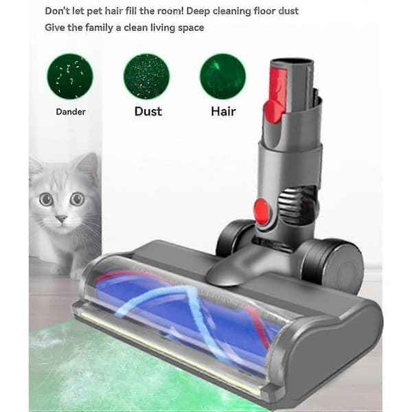Quick Release Motor Cleaner Børste til V10 Slim V12 Slim Støvsugertilbehør med LED Støvlys til H