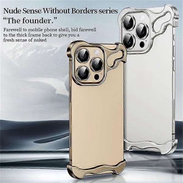 Kompatibel med iPhone 16 Pro Max Bumper Case Metallramløst Støtsikkert Deksel med Kameralinsebeskyttelse