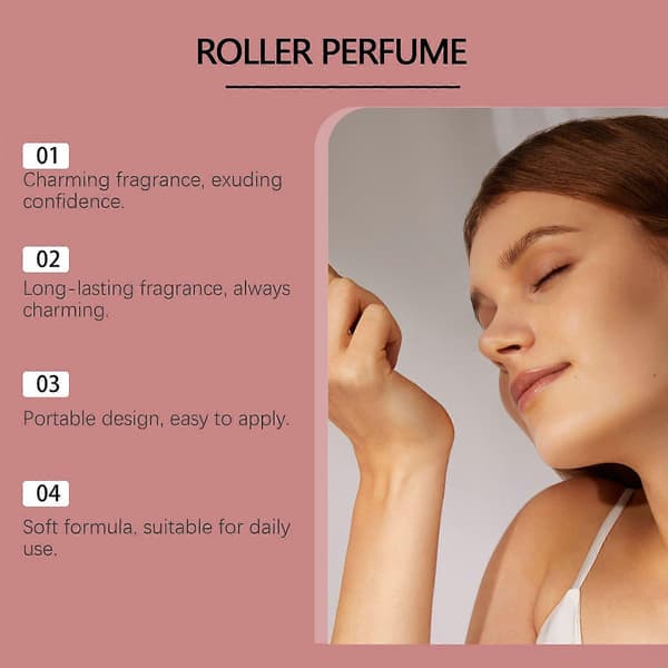 Roll-on Parfym för Kvinnor, Bärbar Roller Parfymolja, Långvariga Dofter, 10ml