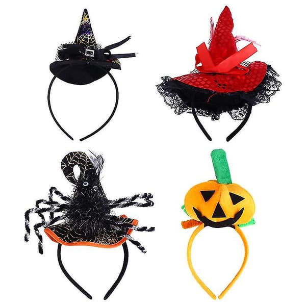 4 stk Halloween-hårbånd til Halloween-dekor