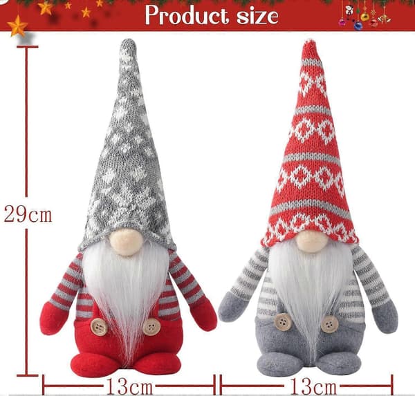 Svenske nisse-juledekorasjoner - Ansiktsløse nissepynt