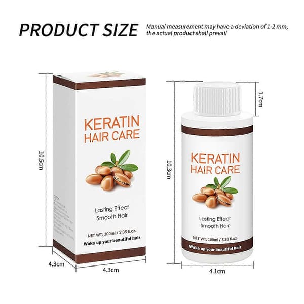 Keratin Rett Hårkrem Krøller Hår Permanent Hår Rett Vinkel Proteinkrem Glattekrem 100ml 26s A