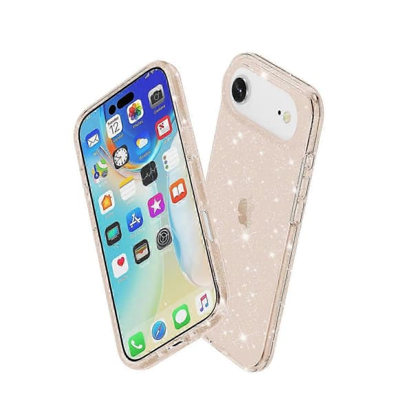 Til iPhone 17 Air Deksel Glitrende Pulver Glitter Skinnende Myk TPU + Hard PC Bakdeksel - Gull